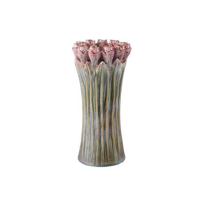 PTMD Vaas Tulips - 18x18x39 cm - Keramiek - Groen