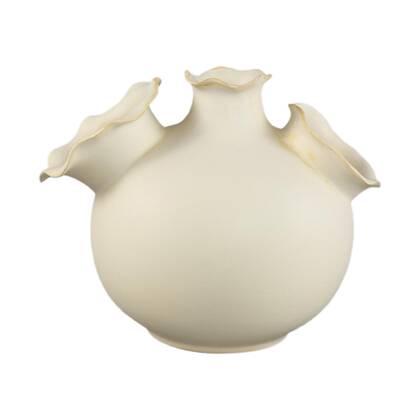 PTMD Vaas Umme - 22x17x18 cm - Keramiek - Creme Crème