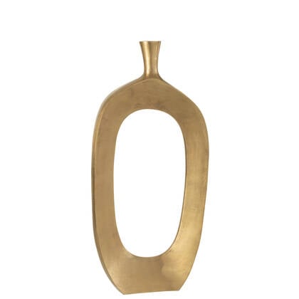 J-Line vaas Nina - aluminium - - large - 75 cm hoog Goud