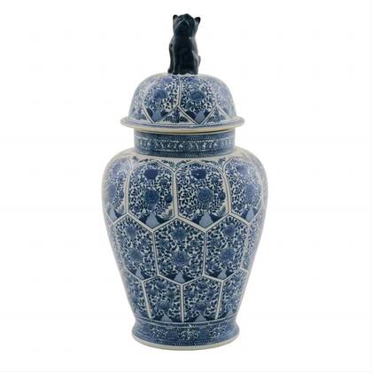 Fine Asianliving Chinese Gemberpot Porselein Blauw Multicolor