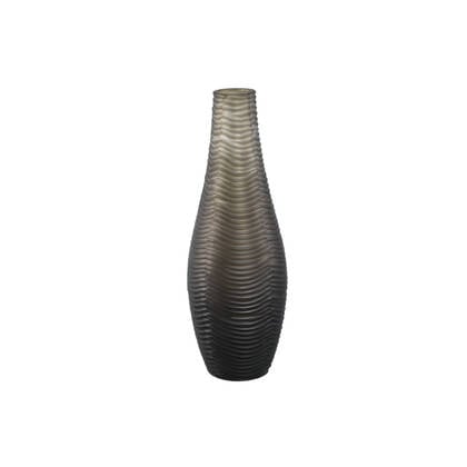 PTMD Elichi Brown Round Glass Vase High Small Bruin