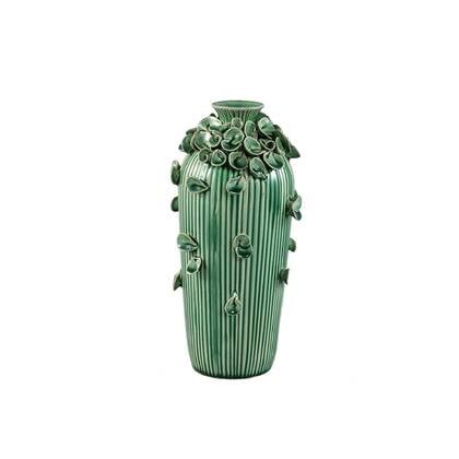PTMD Vaas Saubaan - 13x13x25 cm - Keramiek - Groen
