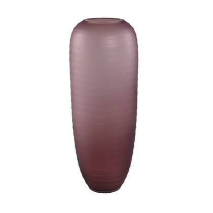 PTMD Nadah Pink Round Ribbed Glass Vase High L Roze