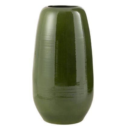 J-Line vaas Lola - porselein - - extra large - 70 cm hoog Groen