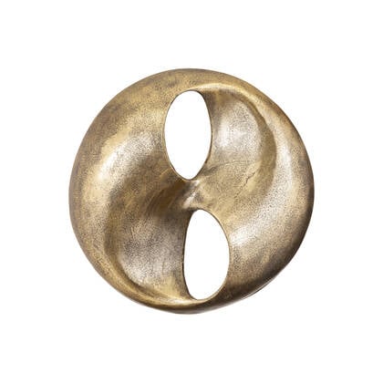 PTMD Deuie Brass Casted Alu Wall Panel Rounded Small Goud