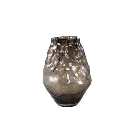 PTMD Narin Brown Irregular Shaped Glass Vase S Bruin