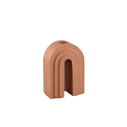 PTMD Vaas Abigail - 12x7x17 cm - Glas - Roest Rood