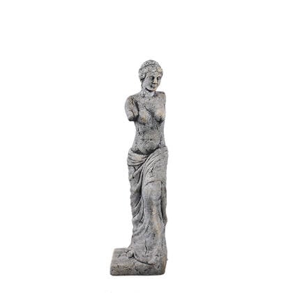 PTMD Olivette Black Cement Women Statue S Grijs