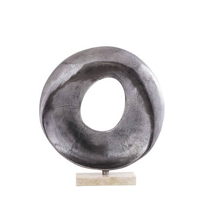 PTMD Daweson Nickel Casted Alu Statue Open Round Zilver