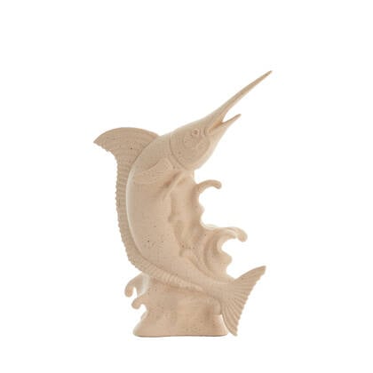 Light & Living - Ornament SWORDFISH - 33x16.5x43.5cm - Wit