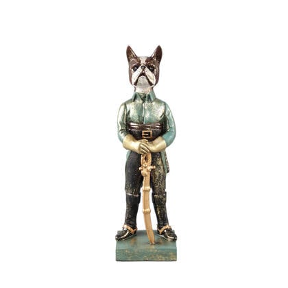 PTMD Arne Green Poly Dog Statue Groen