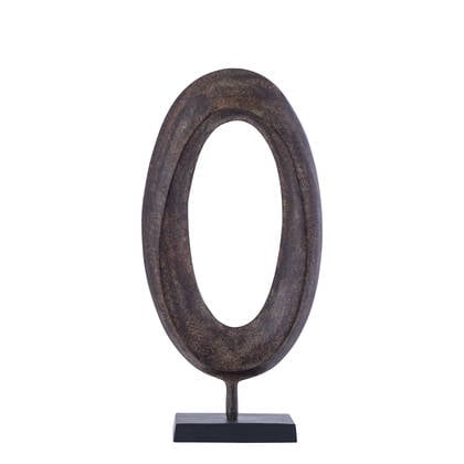 PTMD Rhubie Brown Oval Alu Casted Statue On Base Long Bruin