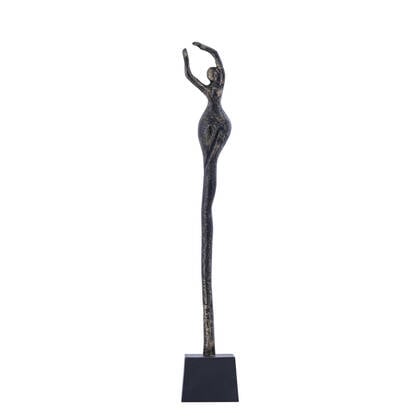 PTMD Ciwan Antique Brass Alu Casted Women Statue A Goud