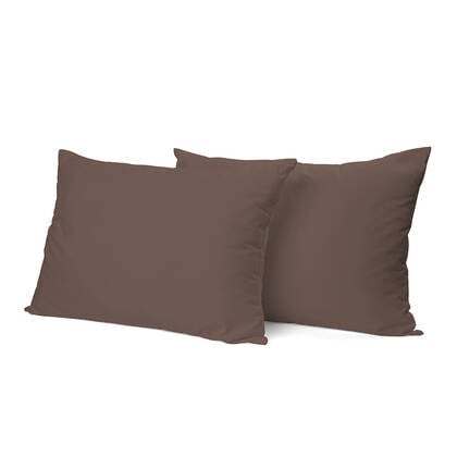 Eleganzzz Kussensloop Hotelsluiting Perkal Katoen Taupe