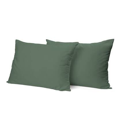 Eleganzzz Kussensloop Perkal Katoen - grenat green 60x70cm Groen