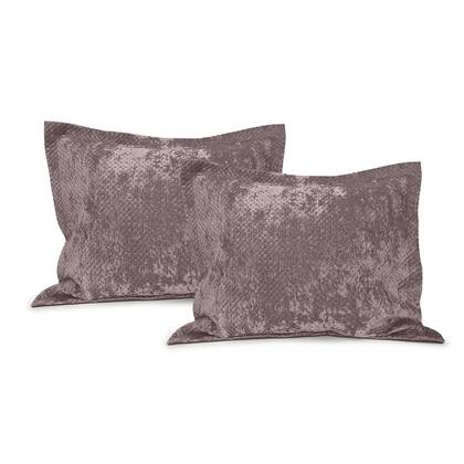 LINNICK Velvet Kussensloop - purple 60x70cm - Set van 2 Paars