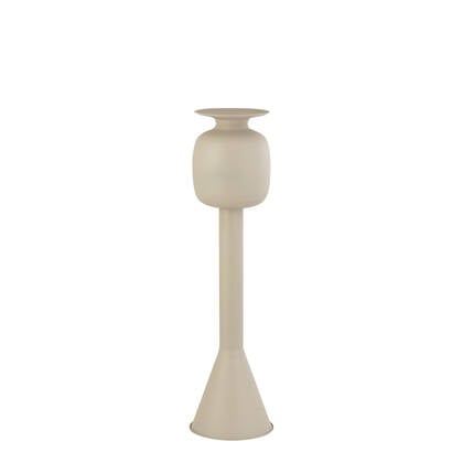 PTMD Dainah Cream Iron Pot On Long Base Small Beige