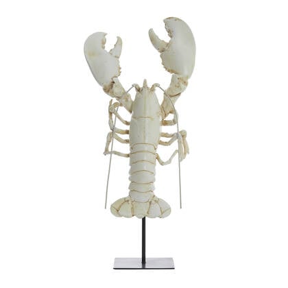 Light&living Ornament op voet 25x14x56,5 cm LOBSTER gebroken Wit