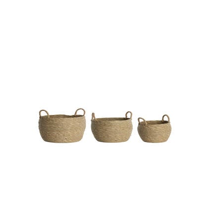 Light & Living - Mand KILBAHA - Ø33x30cm - Bruin - Set van 3