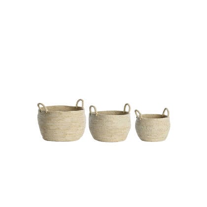 Light & Living - Mand KILBAHA - Ø33x30cm - Bruin - Set van 3