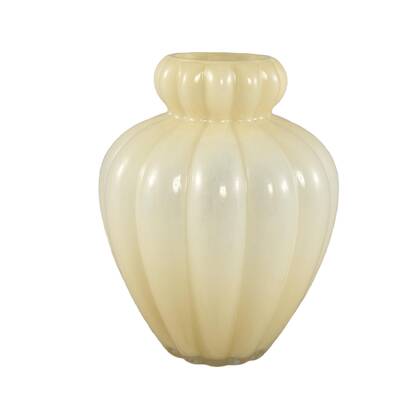 PTMD Vaas Syamer 2 - 21x21x27 cm - Glas - Creme Crème