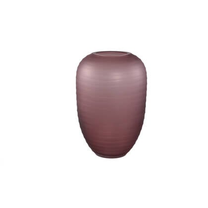 PTMD Nadah Pink Round Ribbed Glass Vase High S Roze