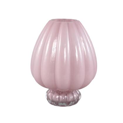 PTMD Vaas Syamer 1 - 21x21x27 cm - Glas - Roze