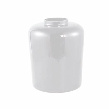 PTMD Devine White Glass Vase Solid Black Simple Round L Wit