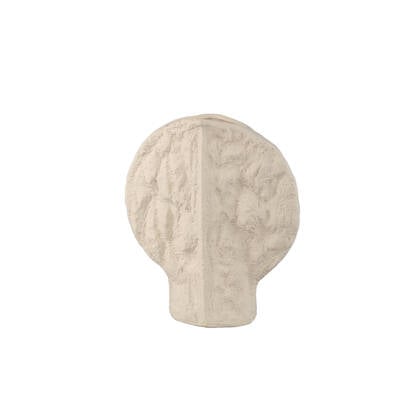PTMD Linos Taupe Matt Ceramic Structure Round Vase S