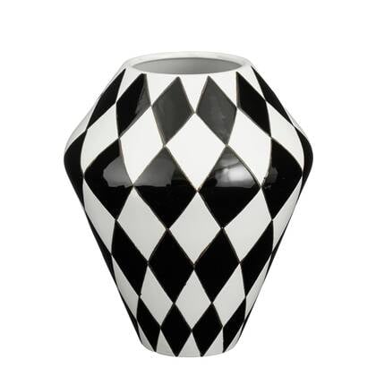 Mica Decorations Vaas Kyle - 27x27x32 cm - Keramiek - Zwart