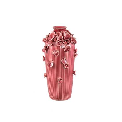 PTMD Vaas Saubaan - 13x13x25 cm - Keramiek - Roze