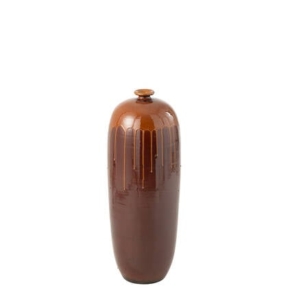 J-Line vaas Lee Blinkend - terra - |oranje - medium - 75 cm hoog Bruin