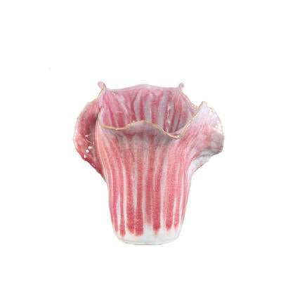 PTMD Swing Pink Ceramic Pot Cabbage Shape S Roze