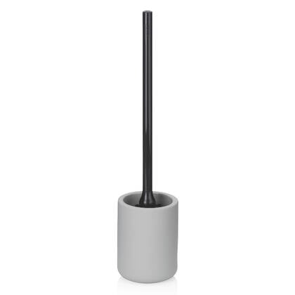 Kela - Toiletborstel met Houder, Kunststof, Keramiek met Rubbercoating Grijs
