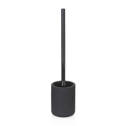Kela - Toiletborstel met Houder, Kunststof, Keramiek met Rubbercoating Zwart