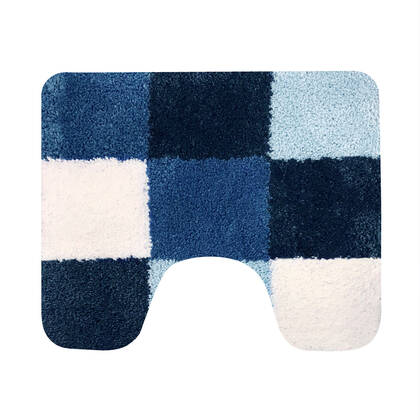 Dutch House Toiletmat Brest 60x50cm - blue Blauw