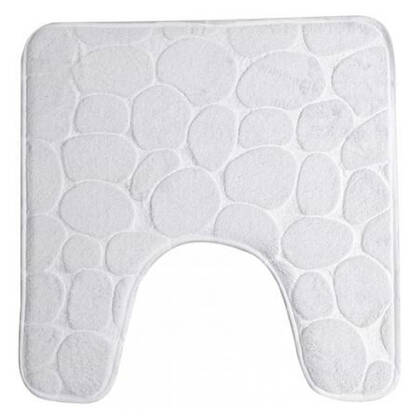 WC Badkamerkleedje|badmat tapijt - parel - 49x49cm Wit