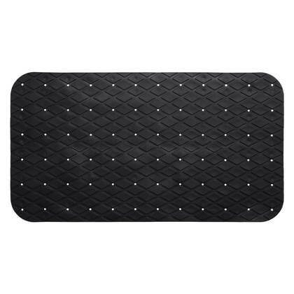5Five Badkamer anti slip mat - rubber - - 70 x 35 cm Zwart
