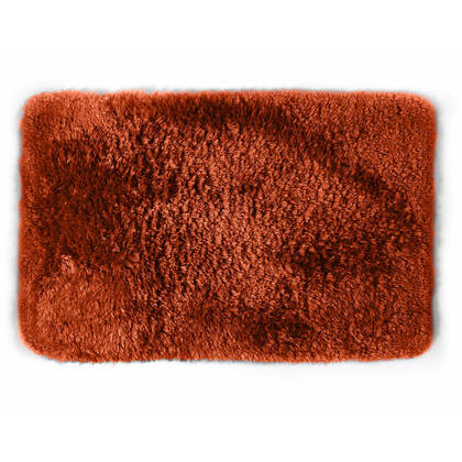 Spirella badkamer vloerkleed|tapijt - hoogpolig - terra - 40 x 60 cm Bruin