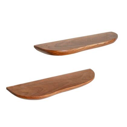 Starfurn Wandplank Live edge | 60 cm | Set van 2 Bruin