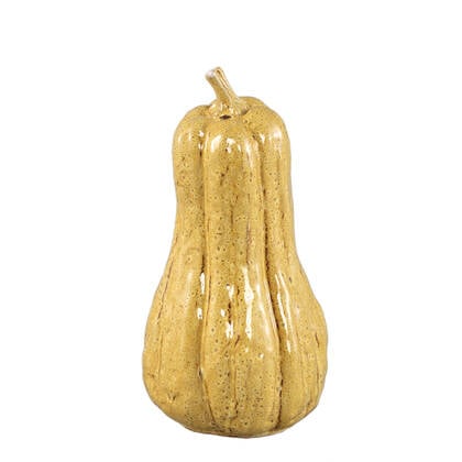 PTMD Julija Yellow Ceramic Pumpkin Shaped Statue High Geel