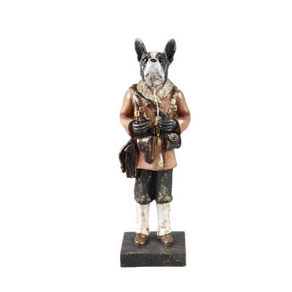 PTMD Arne Brown Poly Dog Statue Bruin