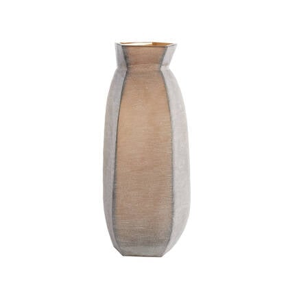 Light&living Vaas 24,5x22,5x50,5 cm VELIKO glas donker Bruin