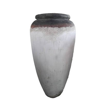 PTMD Kajetan White Round GRC High Pot S Wit