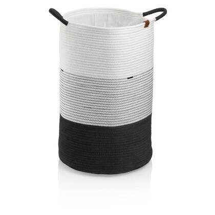 Kela - Wasmand, 40 x 57 cm, Rond, Wit|Zwart - Kela | Hedda Wit, Zwart