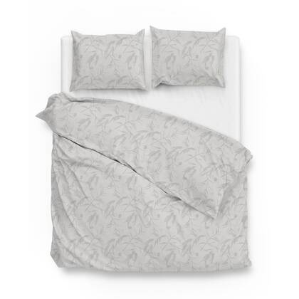 Zo Home Dekbedovertrekset Katoen Satijn Fiori di - ash grey Grijs