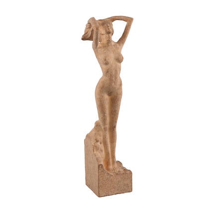 PTMD Aleah Brown Poly Women Shaped Statue Large Grijs