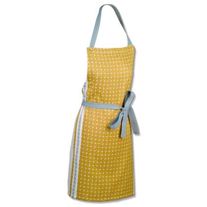 Kela - Kookschort, Keukenschort, Set van 2 Stuks, Katoen, Curry Geel,
