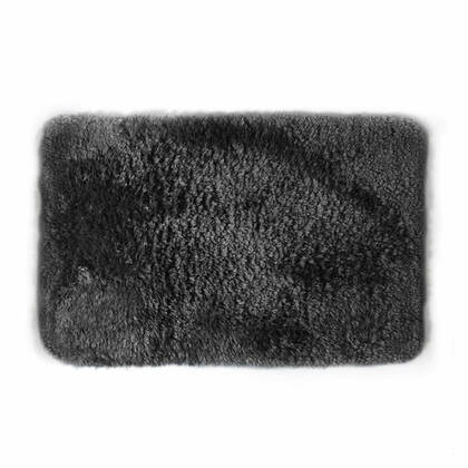 Spirella badkamer vloerkleed|tapijt - hoogpolig - - 40 x 60 cm Zwart