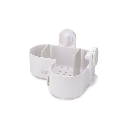 Joseph Joseph Duo Opal - Douchecaddy met Zuignap in Hoekvorm Wit